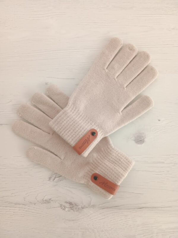 Guantes beige