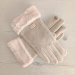 Guantes beige